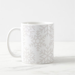 Snowflake pattern coffee mug