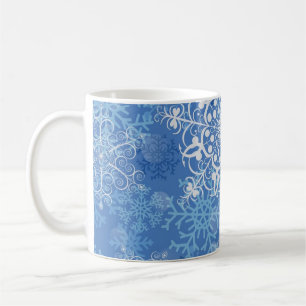 Snowflake pattern coffee mug