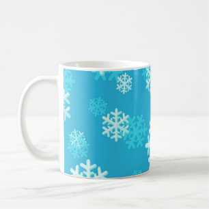 Snowflake pattern coffee mug