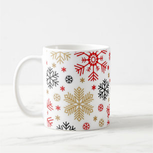 Snowflake pattern coffee mug