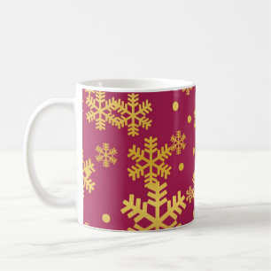 Snowflake pattern coffee mug
