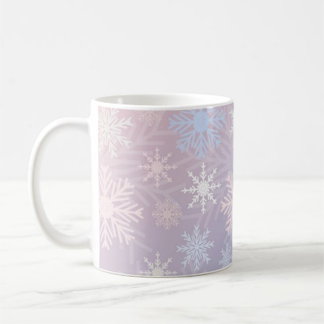 Snowflake pattern coffee mug (Left)