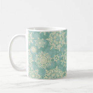 Snowflake pattern coffee mug
