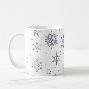 Snowflake pattern coffee mug