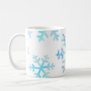 Snowflake pattern coffee mug