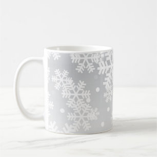 Snowflake pattern coffee mug