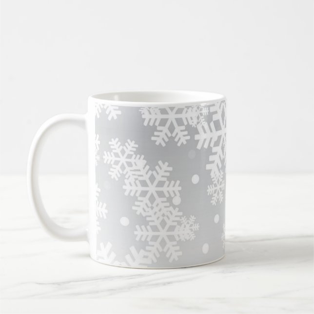 Snowflake pattern coffee mug (Left)