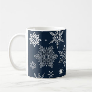 Snowflake pattern coffee mug