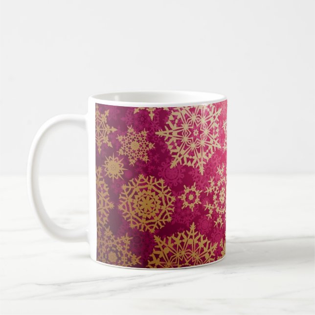 Snowflake pattern coffee mug (Left)