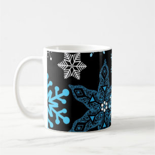 Snowflake pattern coffee mug