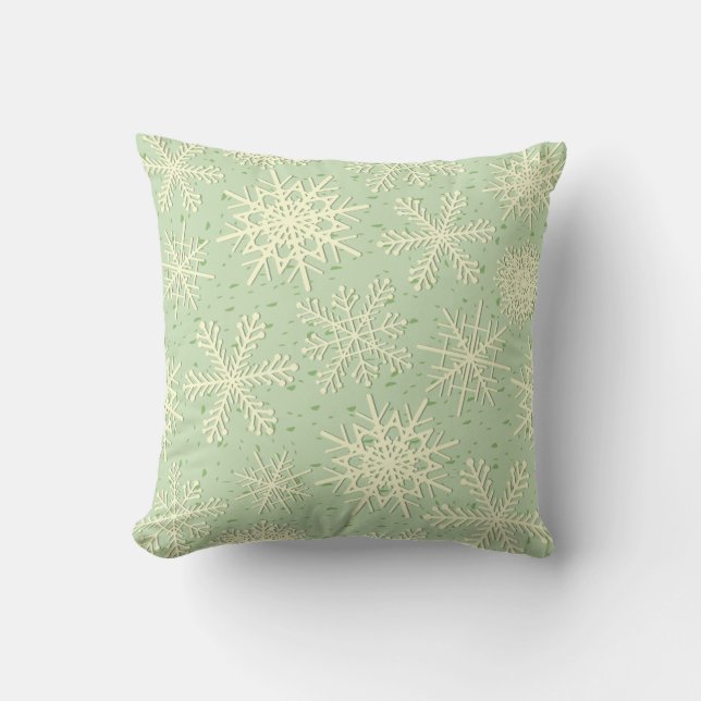 Snowflake pattern cushion (Front)