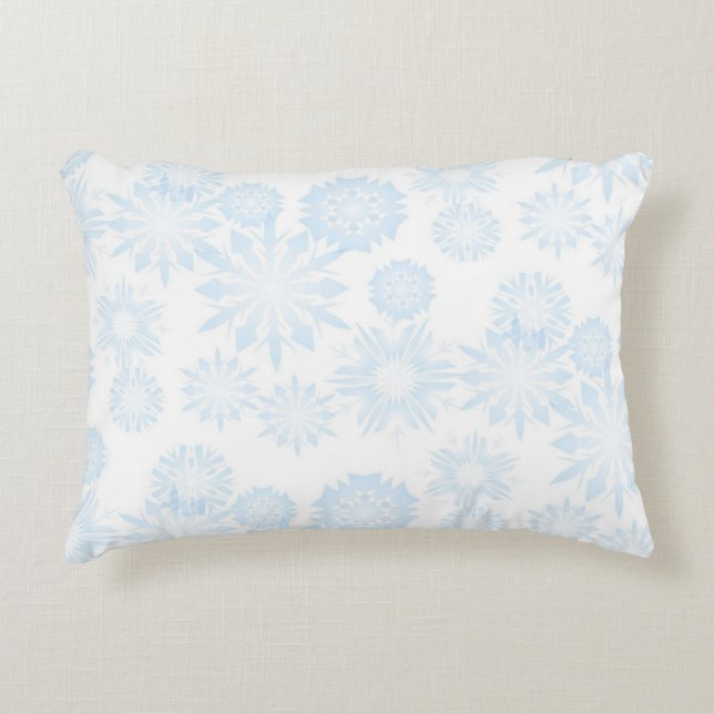 Snowflake pattern	 decorative cushion (Front)