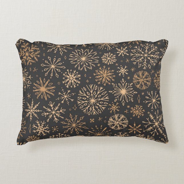 Snowflake pattern	 decorative cushion (Front)
