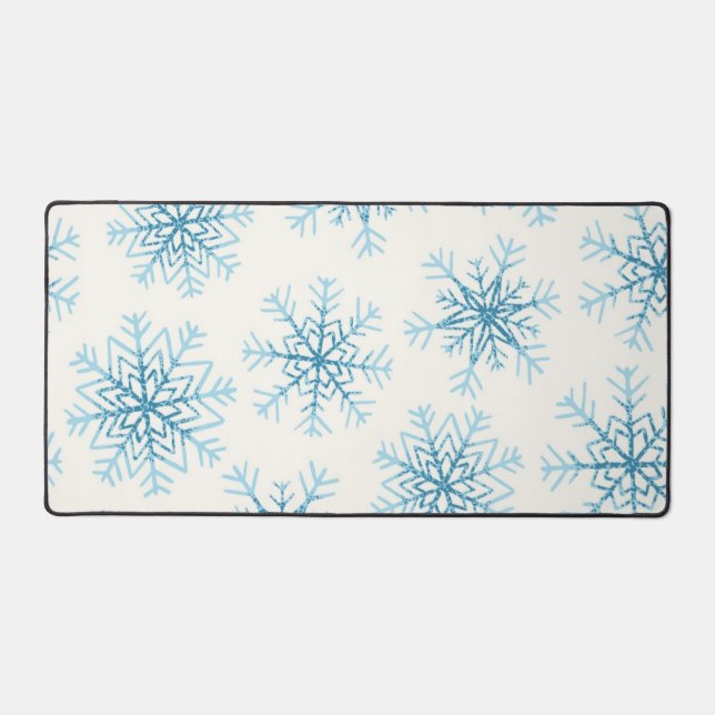Snowflake pattern desk mat (Front)