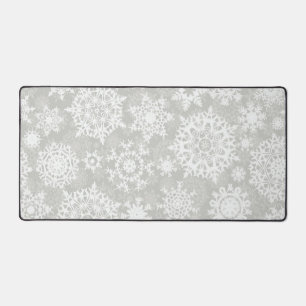 Snowflake pattern desk mat