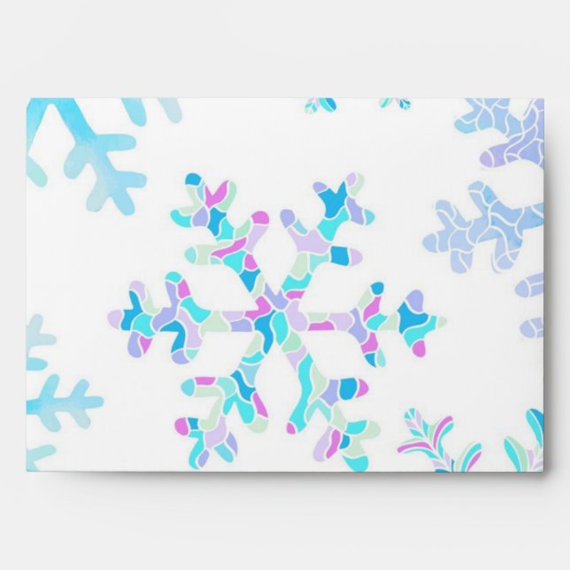 Snowflake pattern envelope (Front)