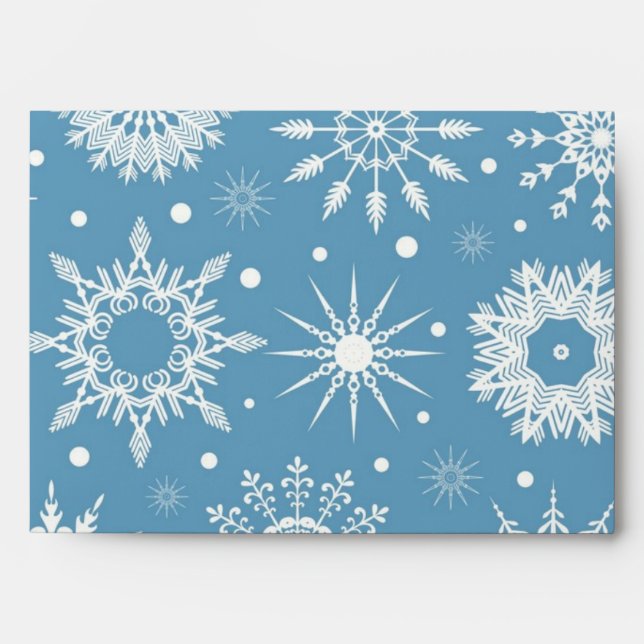 Snowflake pattern envelope (Front)