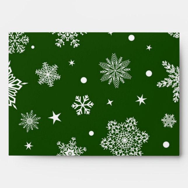 Snowflake pattern	 envelope (Front)