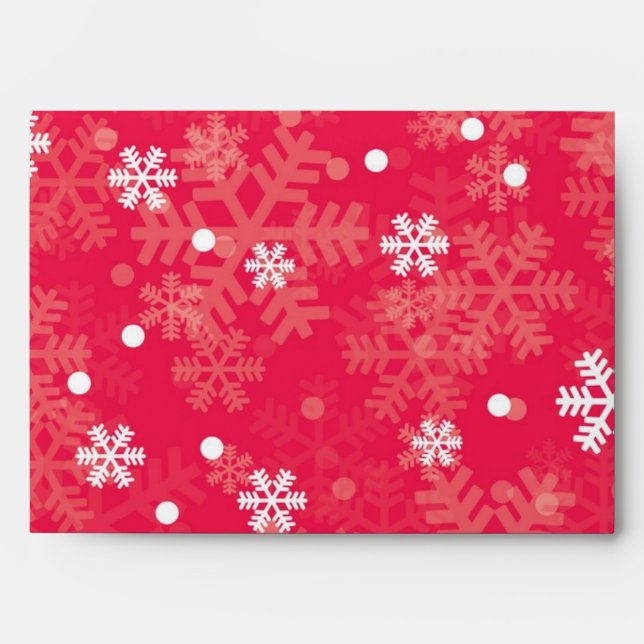Snowflake pattern	 envelope (Front)