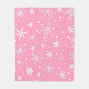 Snowflake pattern	 fleece blanket