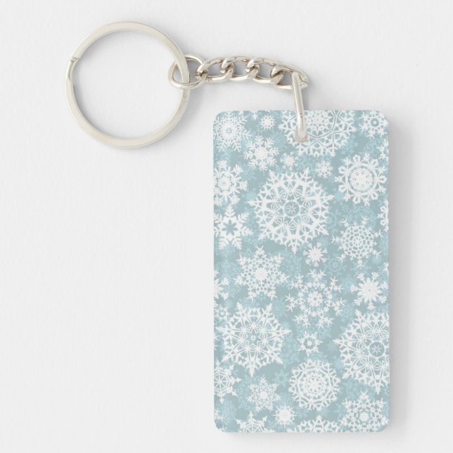 Snowflake pattern	 key ring (Front)