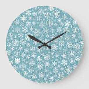 Snowflake pattern large clock