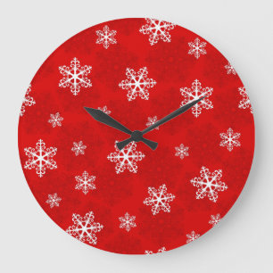 Snowflake pattern large clock