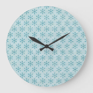 Snowflake pattern large clock
