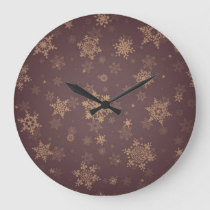 Snowflake pattern large clock