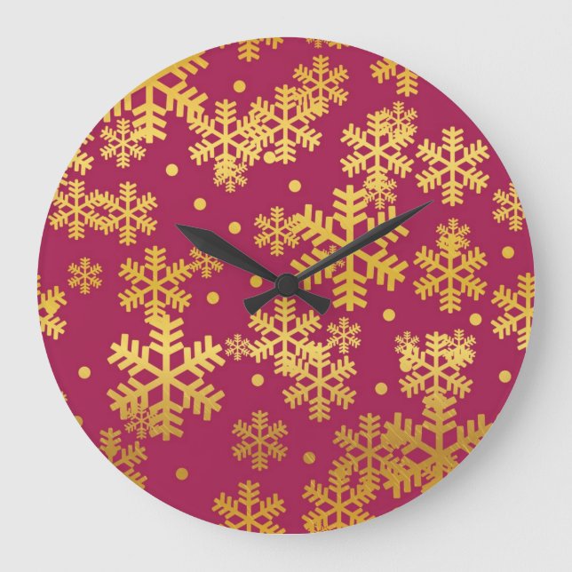 Snowflake pattern	 large clock (Front)
