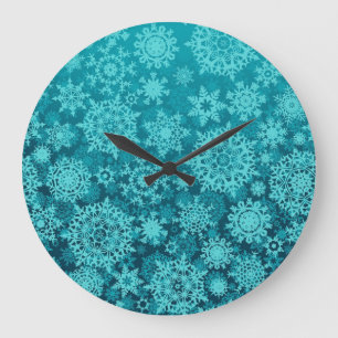 Snowflake pattern large clock