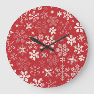 Snowflake pattern large clock