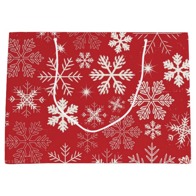 Snowflake pattern	 large gift bag (Front)