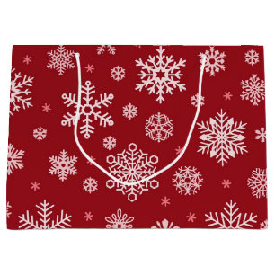 Snowflake pattern large gift bag