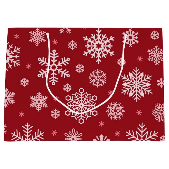 Snowflake pattern	 large gift bag (Front)
