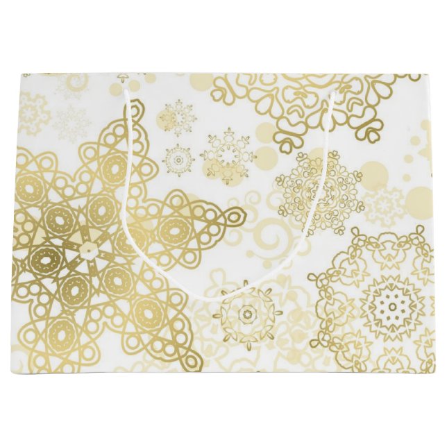 Snowflake pattern	 large gift bag (Front)