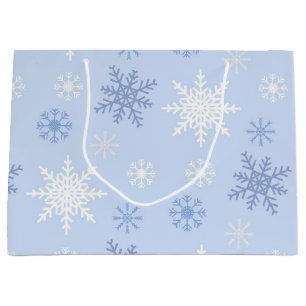 Snowflake pattern large gift bag