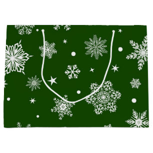 Snowflake pattern large gift bag
