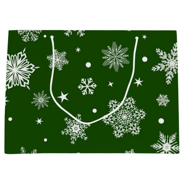 Snowflake pattern	 large gift bag (Front)