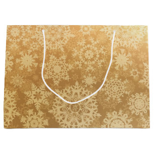 Snowflake pattern large gift bag