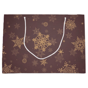 Snowflake pattern large gift bag