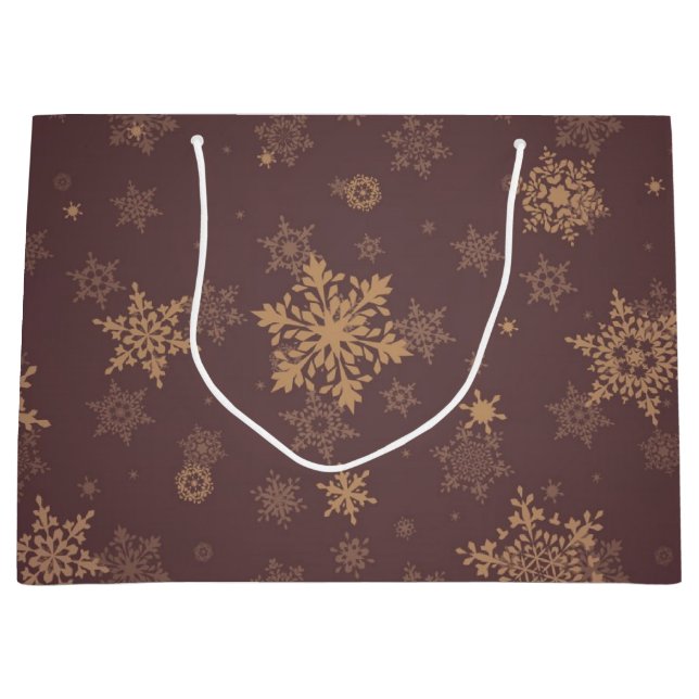 Snowflake pattern	 large gift bag (Front)