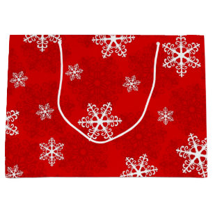 Snowflake pattern large gift bag