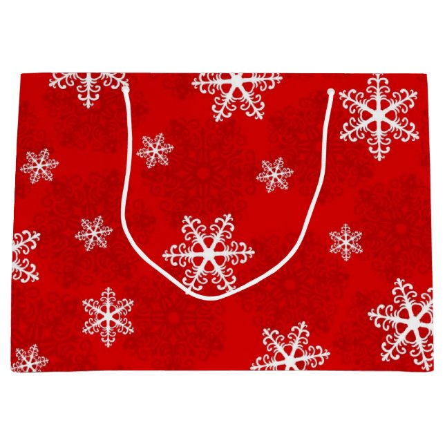 Snowflake pattern	 large gift bag (Front)
