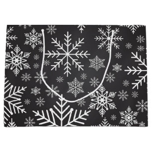 Snowflake pattern large gift bag