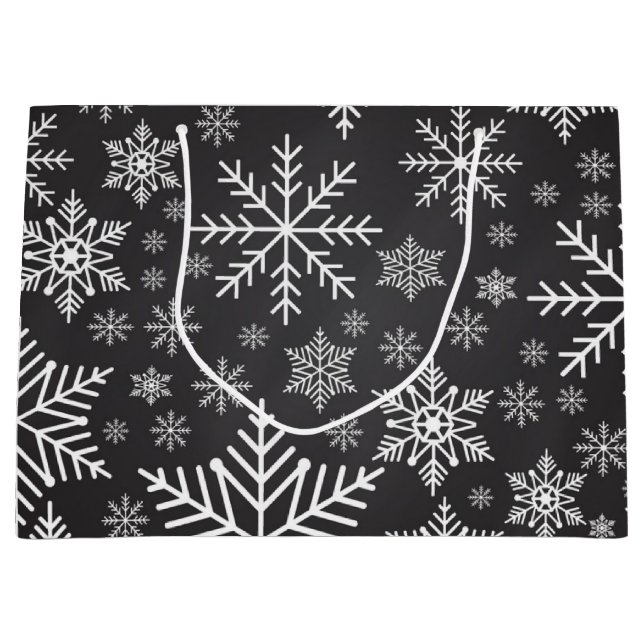 Snowflake pattern	 large gift bag (Front)
