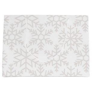 Snowflake pattern large gift bag