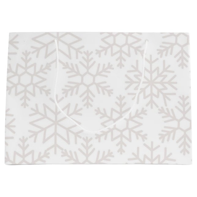 Snowflake pattern	 large gift bag (Front)