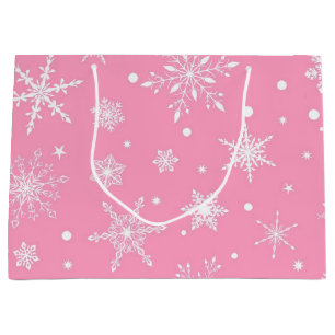 Snowflake pattern large gift bag