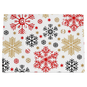 Snowflake pattern large gift bag